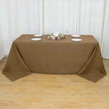 90inch x 132inch Taupe Polyester Rectangular Tablecloth