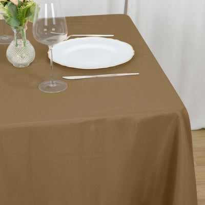 Polyester Square Tablecloth 70"x70" Taupe - Wrinkle-Resistant Table Cover