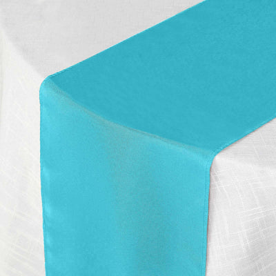 Polyester Table Runner 12"x108" Turquoise - Wrinkle-Resistant & Durable Table Decor