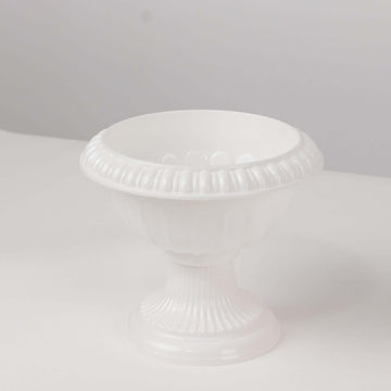 Versatile and Functional White Floral Pedestal Vases