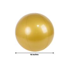 2 Pack Large Gold Vinyl Inflatable Beach Balls, Reusable Round Swimming Pool Balls Party Decoration