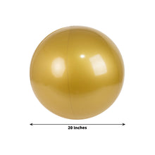 2 Pack Giant Gold Vinyl Inflatable Beach Balls, Reusable Round Swimming Pool Balls Party Decoration