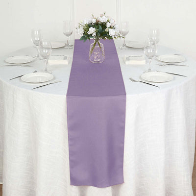 Polyester Table Runner 12"x108" Violet Amethyst - Wrinkle-Resistant & Durable Table Decor