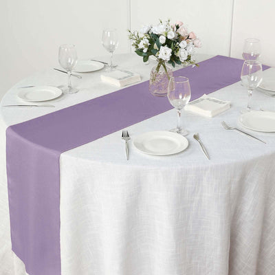 Polyester Table Runner 12"x108" Violet Amethyst - Wrinkle-Resistant & Durable Table Decor