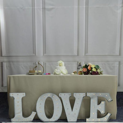 Vintage Galvanized Metal Marquee "L" Letter Light Cordless With 16 Warm White LED 20"