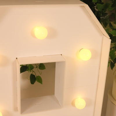 4ft Giant LED Marquee Number "9", White Pre-Cut Foam Board with 10 Warm White Battery Operated LEDs, Glue Gun and Sticks