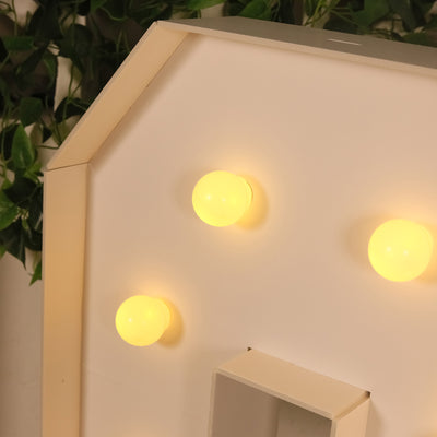 4ft Giant LED Marquee Letter "C", White Pre-Cut Foam Board with 10 Warm White Battery Operated LEDs, Glue Gun and Sticks