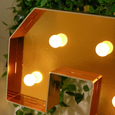 4ft Giant LED Marquee Number "2", Gold Pre-Cut Foam Board with 10 Warm White Battery Operated LEDs, Glue Gun and Sticks