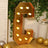 4ft Giant LED Marquee Letter Gold Pre-Cut Foam Board with 10 Warm White