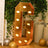4ft Giant LED Marquee Letter, Gold Pre-Cut Foam Board with 10 Warm White