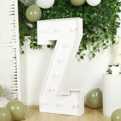 4ft Giant LED Marquee Letter "Z", White Pre-Cut Foam Board with 10 Warm White Battery Operated LEDs, Glue Gun and Sticks