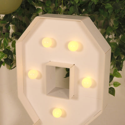 4ft Giant LED Marquee Symbol "&", White Pre-Cut Foam Board with 10 Warm White Battery Operated LEDs, Glue Gun and Sticks