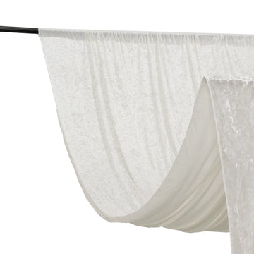 <strong>Step into Seclusion: White Velvet Backdrop with Rod Pocket</strong>