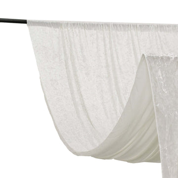 <strong>Step into Seclusion: White Velvet Backdrop with Rod Pocket</strong>