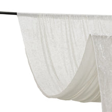 White Premium Smooth Velvet Divider Backdrop Curtain Panel, Photo Booth Event Drapes
