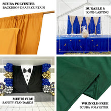 White Scuba Polyester Backdrop Drape Curtain, Durable Flame Resistant Event Divider Panel