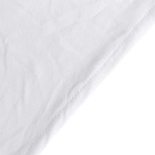 White Stretch Spandex Fitted Round Tablecloth 72 in for 6 Foot Tables Floor-Length Drop