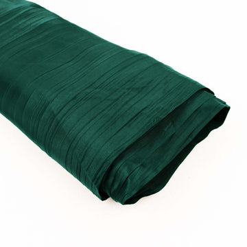 Elevate Your Event Decor with Hunter Emerald Green Accordion Crinkle Taffeta Fabric