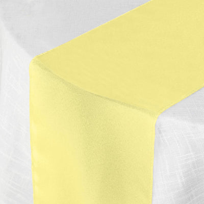 Polyester Table Runner 12"x108" Yellow - Wrinkle-Resistant & Durable Table Decor