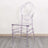 Stackable Clear Acrylic Phoenix Chiavari Ghost Chair, Transparent Resin Armless Oval Back