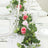 Artificial Eucalyptus Garland with Blush/Dusty Rose Silk Roses