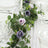 Artificial Eucalyptus Garland with Lavender Lilac/Purple Silk Roses