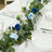 Artificial Eucalyptus Garland with Royal Blue/Light Blue Silk Roses