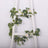Artificial Eucalyptus Leaf Table Garland With 7 White Rose Flower Heads, Floral Greenery Hanging Vin