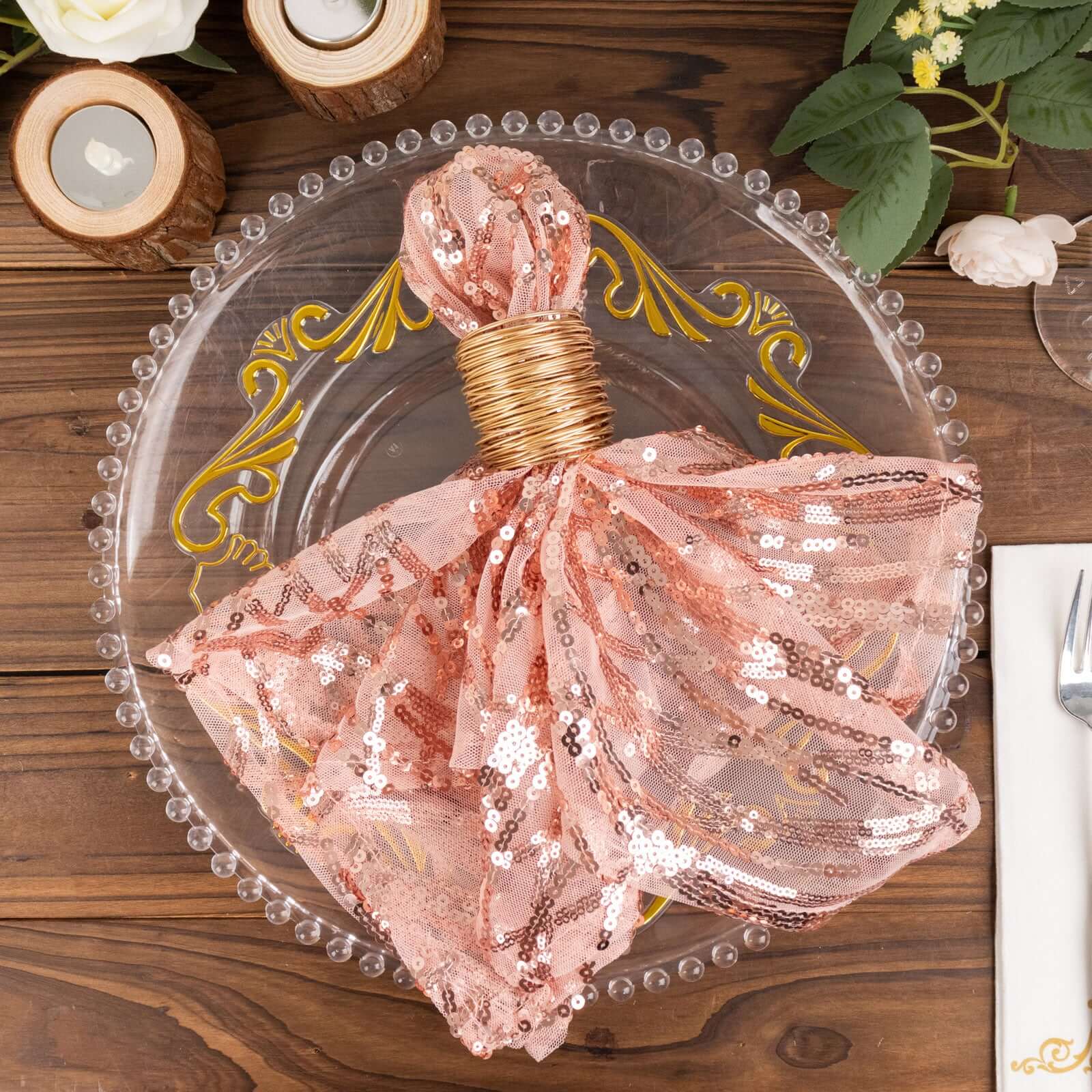 Rose sale gold napkin