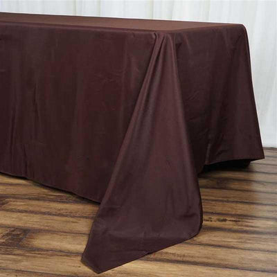 Polyester Rectangle Tablecloth 72"x120" Chocolate with Wrinkle-Resistant Finish - Reusable Table Cover