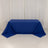 Royal Blue Cotton Blend Rectangular Tablecloth Seamless 90"x132" for 6 Foot Table With Floor-Length 