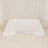 White Cotton Blend Rectangular Tablecloth Seamless 90"x132" for 6 Foot Table With Floor-Length Drop