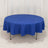 Royal Blue Seamless Cotton Blend Round Tablecloth - 90"