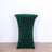 Hunter Emerald Green Crushed Velvet Stretch Fitted Round Highboy Cocktail Table Cover