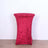 Red Crushed Velvet Stretch Fitted Round Highboy Cocktail Table Cover