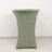 Sage Green Crushed Velvet Stretch Fitted Round Highboy Cocktail Table Cover