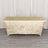 6ft Beige Crushed Velvet Stretch Fitted Rectangular Table Cover