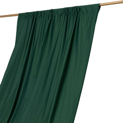 Hunter Emerald Green Scuba Polyester Backdrop Drape Curtain, Durable Flame Resistant Event Divider Panel Wrinkle Free With Rod Pockets - 5ftx14ft