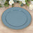 10-Pack Economy Plastic Charger Plates 13inch Round Dusty Blue with Gold Beaded Rim