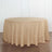 120 Inch Round Natural Linen Wrinkle Resistant Tablecloth With Slubby Texture 