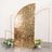 7ft Gold Double Sided Big Payette Sequin Chiara Backdrop Stand Cover For Half Moon Arch Stand
