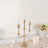 3 Arm Gold Metal Candelabra Table Centerpiece 20 Inch 