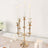 5 Arm Gold Metal Candelabra Table Centerpiece 20 Inch 