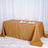 90 x 132 inches Gold Polyester Rectangular Tablecloth