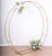 Heavy Duty Gold Metal Double Hoop Wedding Arch Photo Backdrop Stand, Round Wedding Arbor Floral