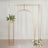 Heavy Duty Gold Metal Rectangular Wedding Arch in Arc de Triomphe Style