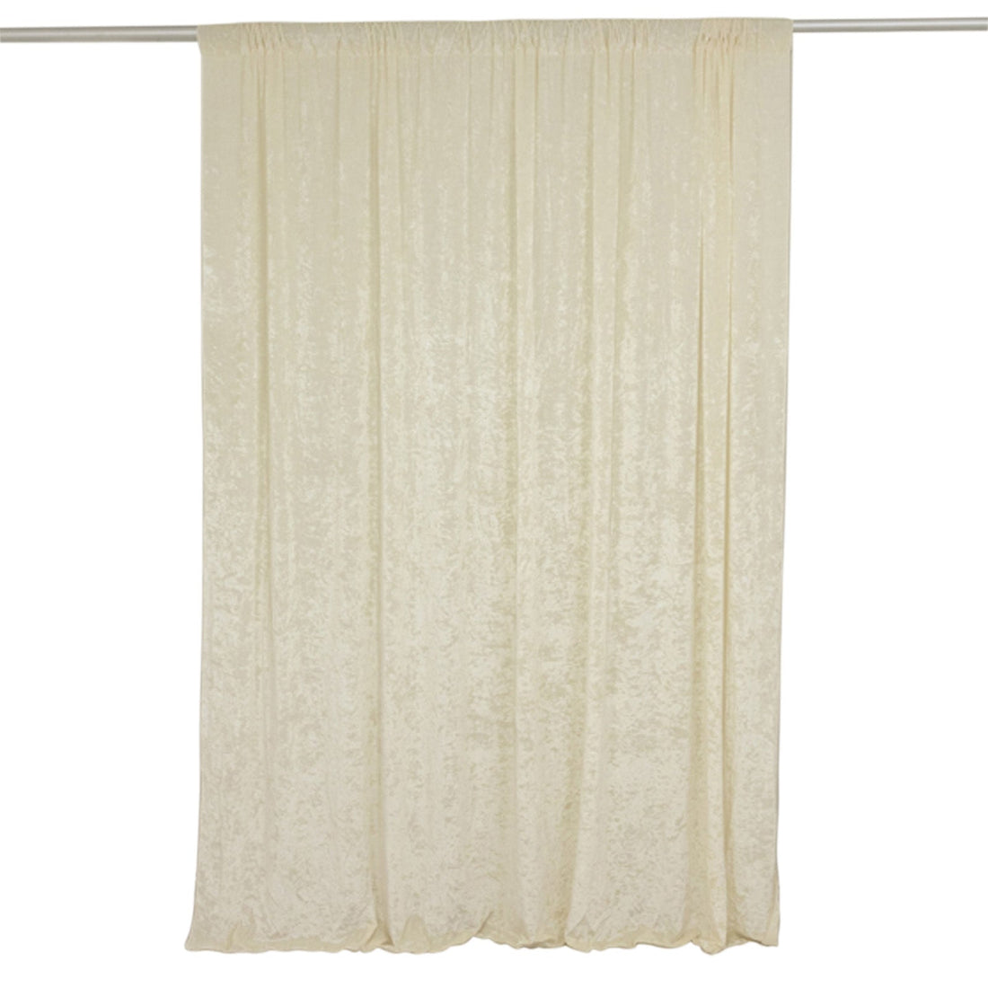 8 Feet Ivory Premium Velvet Backdrop Drape Curtain, Privacy Photo Booth Event Divider Panel