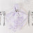 5 Pack Lavender Lilac French Toile Polyester Cloth Napkins 20\"x20\", White Floral Reusable Dinner
