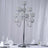 40inch 13 Arm Silver Metal Crystal Beaded Candelabra Candle Holders, Goblet Votive Candle Holders
