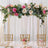 Freestanding Over the Table Rod in Gold, Rectangular Double Frame Table Top Stand for Floral Balloon